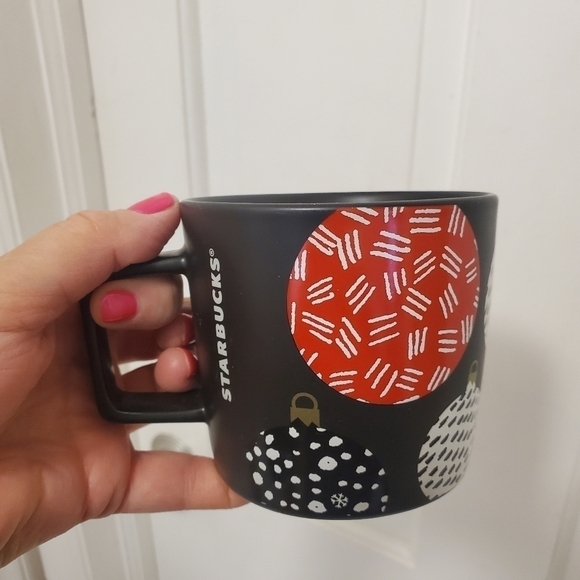 Starbucks Holiday Mug Ornaments black red and white - Picture 2 of 10